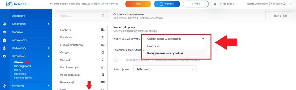 numeracja zamówień