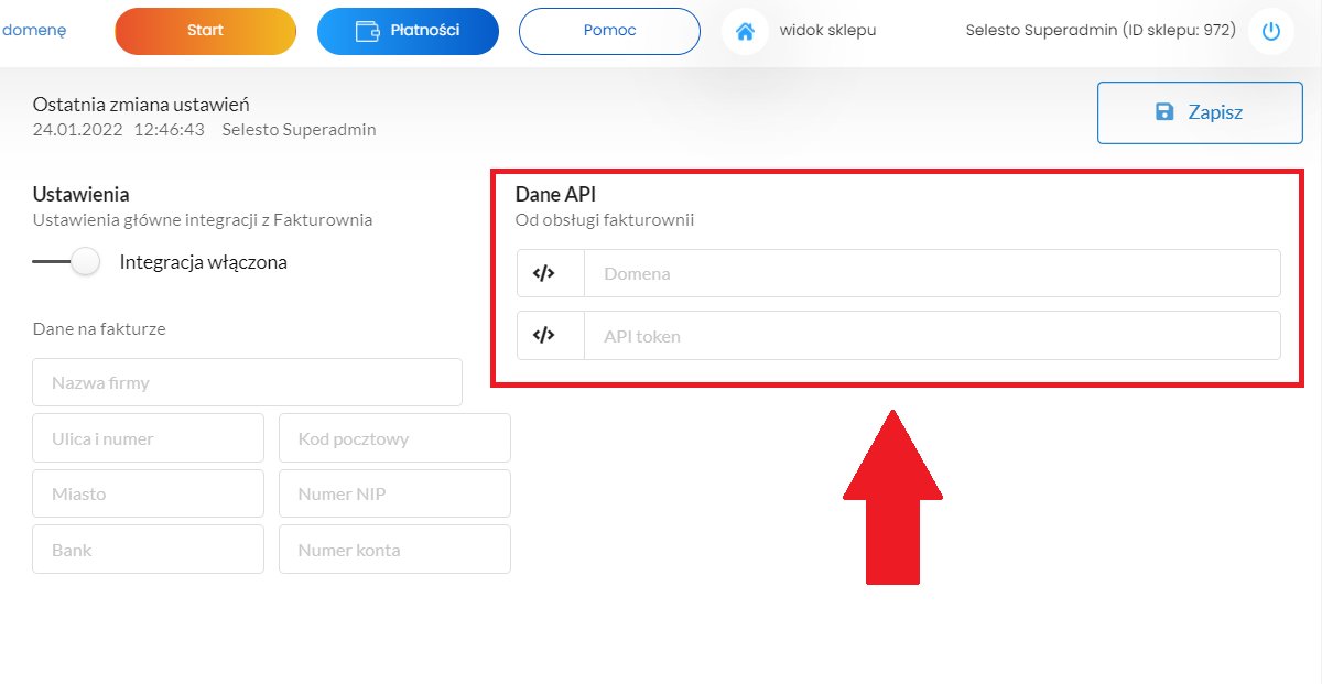 wprowadź dane api 