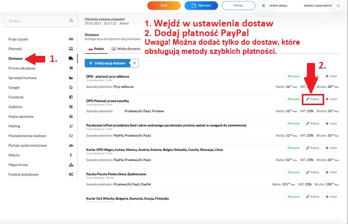 przypisz metodę płatności