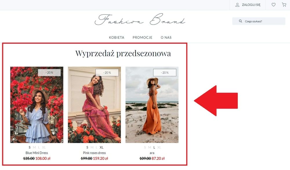 grupa produktów w wyprzedaży