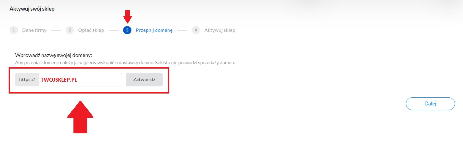 przepinanie domeny do sklepu