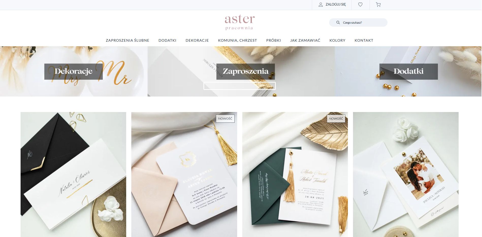 Realizacja sklepu internetowego Pracownia Aster przez platformę Selesto.pl