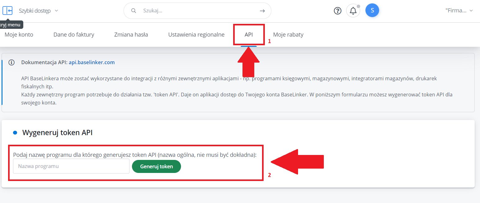 wygeneruj token API