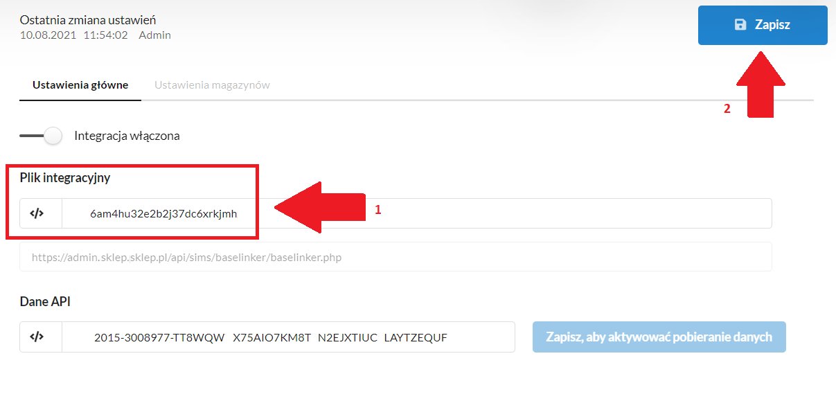 zapisz integrację