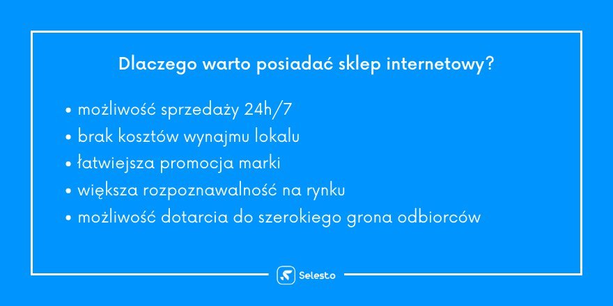 dlaczego warto posiadać sklep internetowy