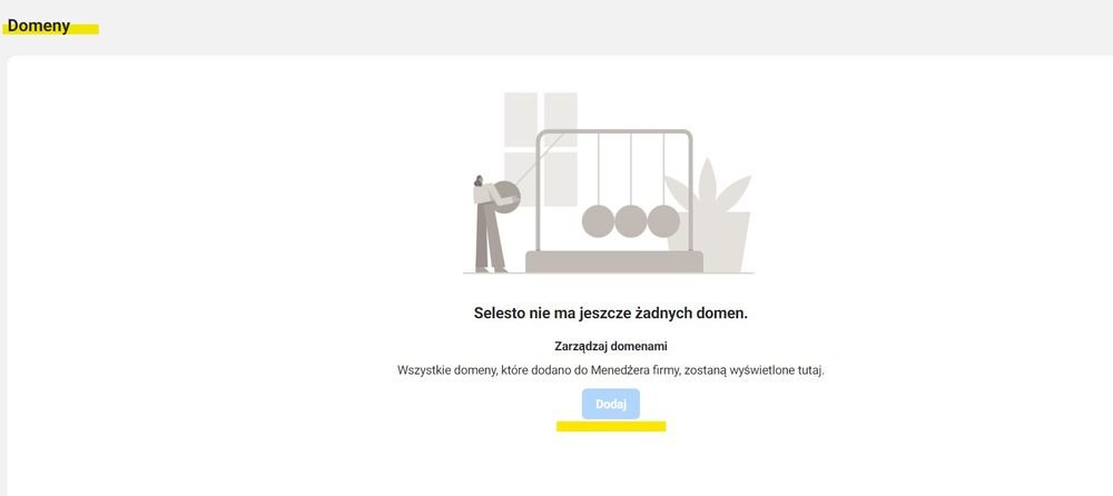 dodaj domenę do weryfikacji