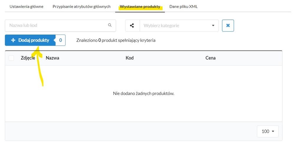 dodaj produkty do Domodi