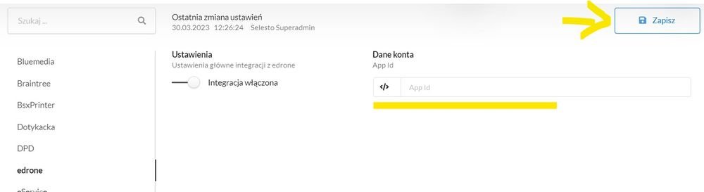 id aplikacji edrone