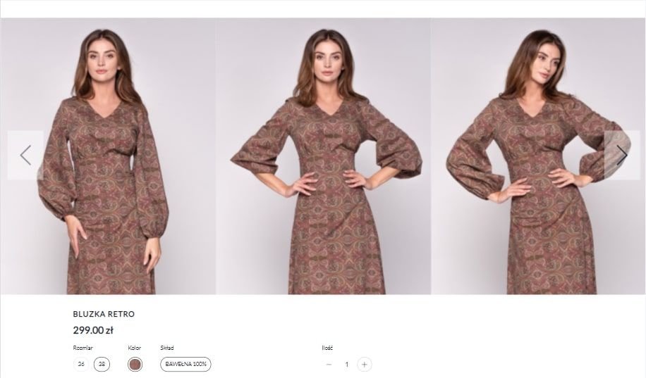 Galeria pozioma na karcie produktu