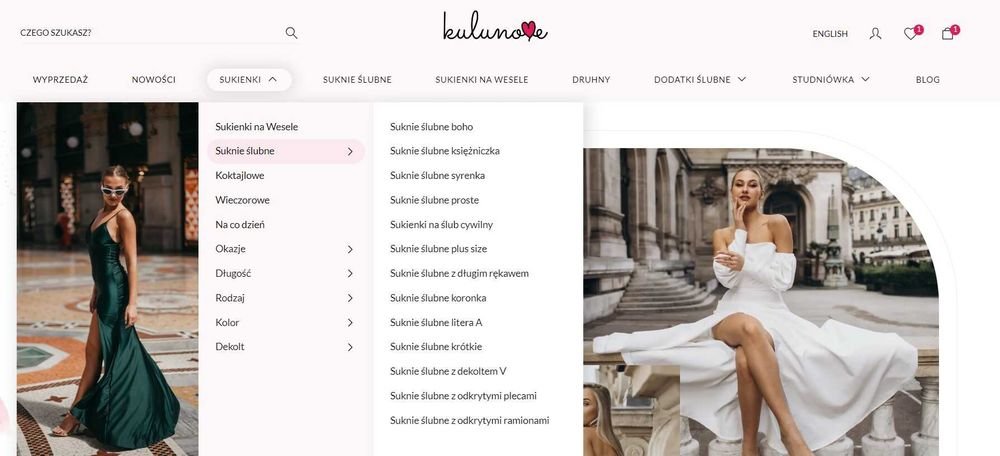 menu utworzone w html 2