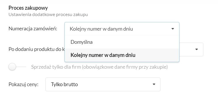 numeracja zamówień