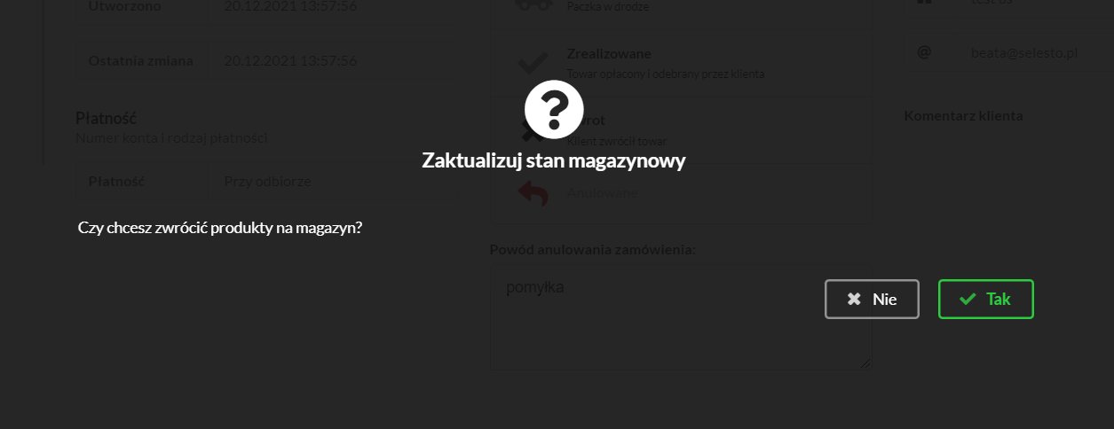 zaktualizuj stan magazynowy