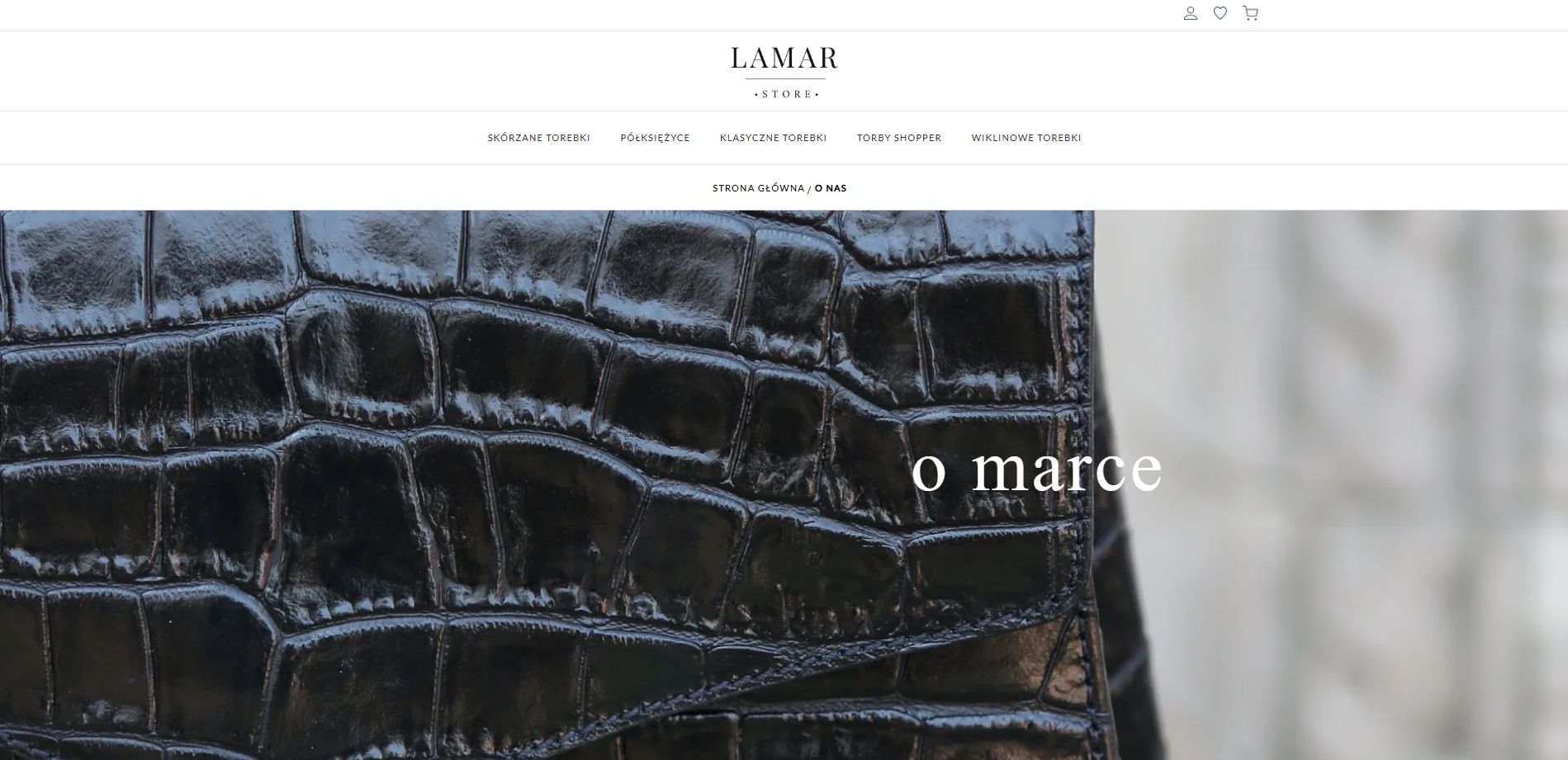 Strona przedstawiająca wygląd torebki na sklepie lamarstore.pl