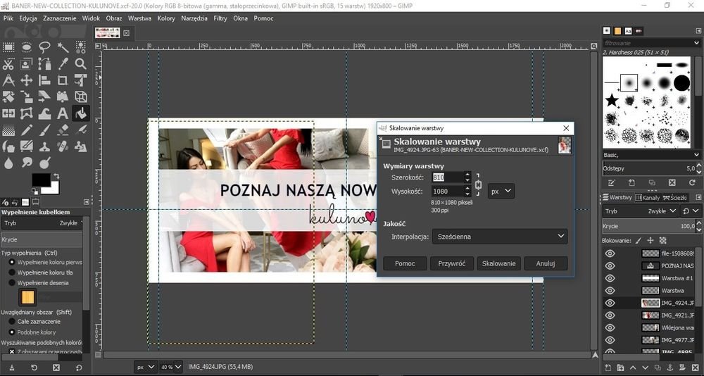 Gimp skalowanie obrazu