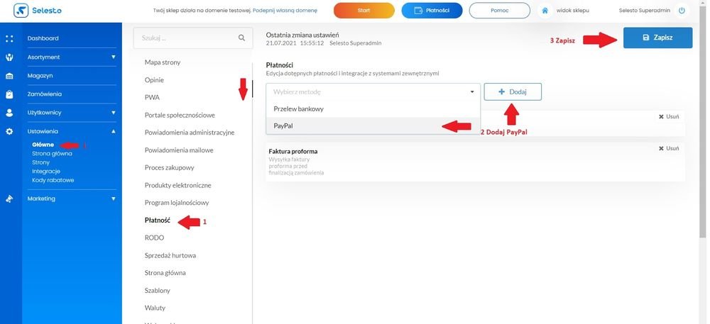 dodaj paypal