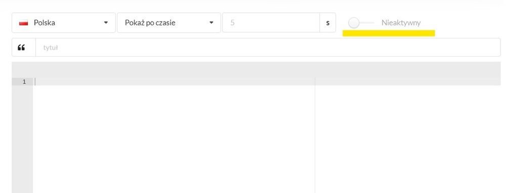 aktywowanie okienka pop-up