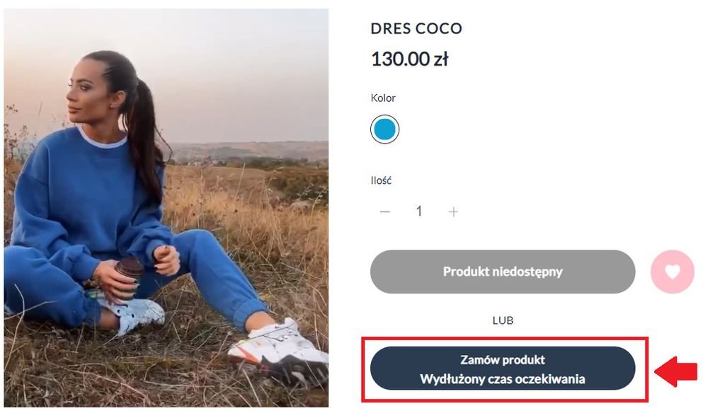 zamówienie niedostępnego produktu