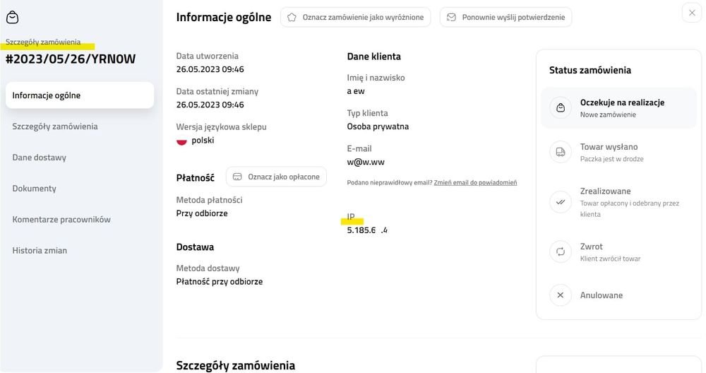 jak znaleźć IP klienta