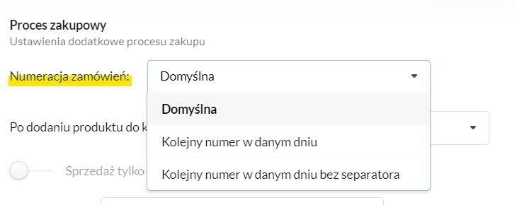 numeracja zamówień