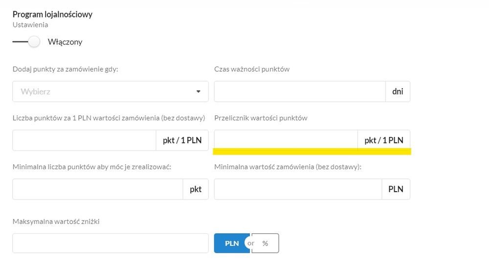 przelicznik punktów w programie lojalnościowym