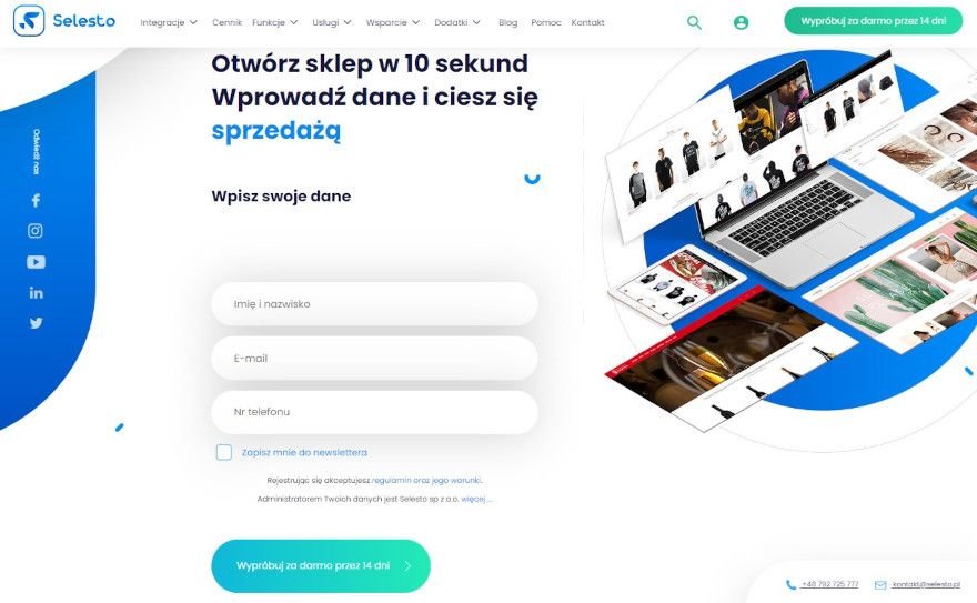 załóż sklep internetowy z Selesto