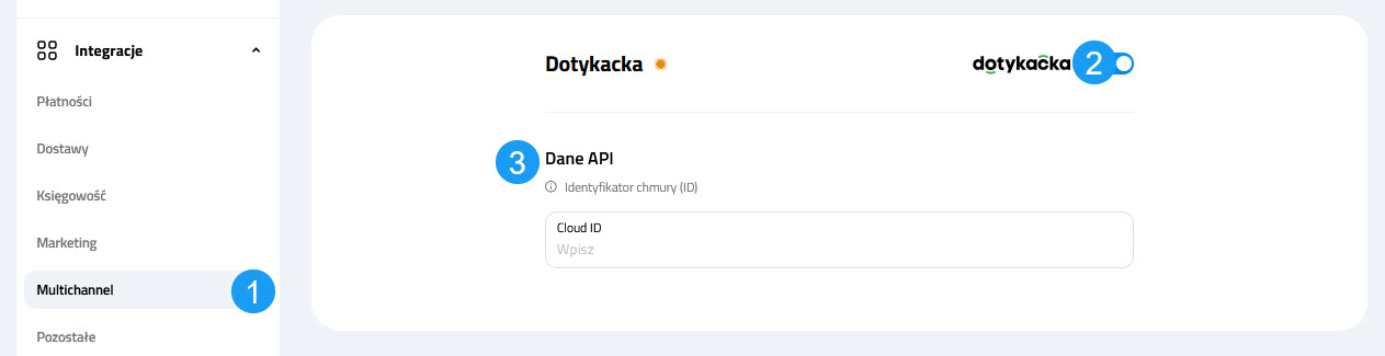 Selesto - ustawienia integracji Dotykacka