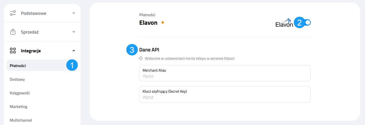 Selesto - ustawienia integracji Elavon