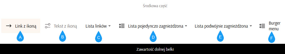 Selesto - Wygląd - CMS - Menu - Dostępne elementy
