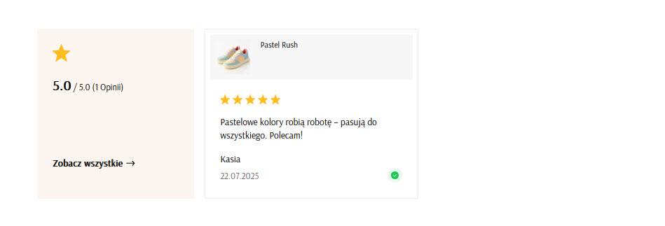 Selesto - przykład sekcji "Wszystkie opinie"