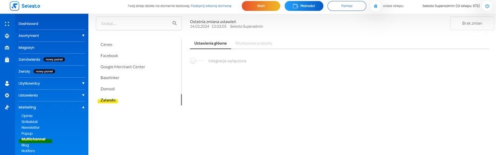 integracja sklepu z Zalando