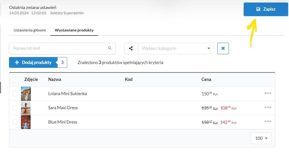 zapisz integrację Zalando