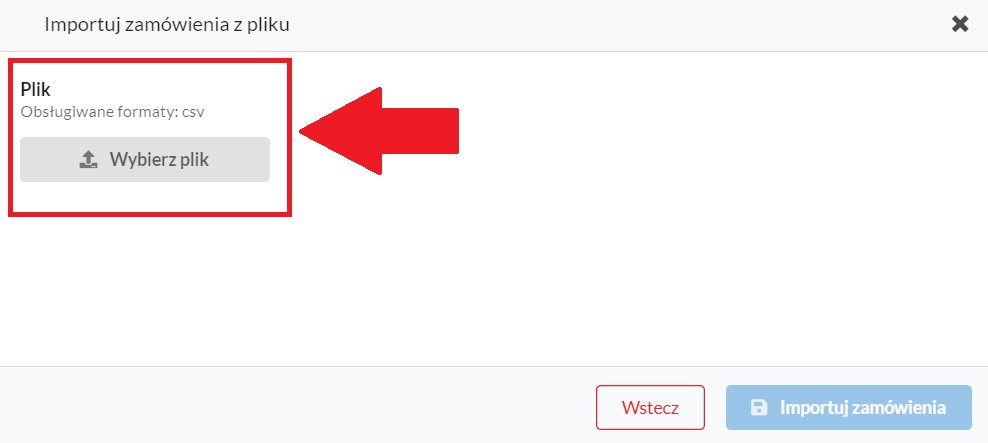 importuj zamówienia z pliku